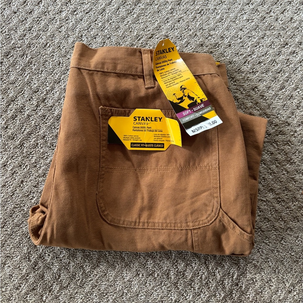 NWT Men’s Stanley Canvas Utility Pant Brown